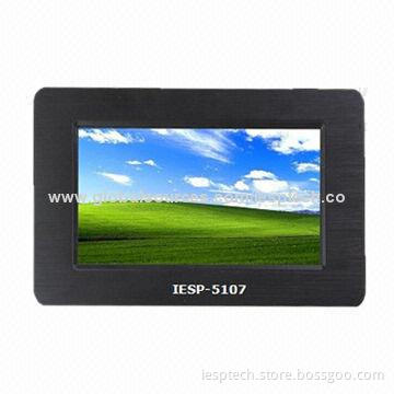 Fanless Panel PC, 7" LCD with Touchscreen, 256MB Memory/16GB SSD, 4xCOM/2xUSB2.0/LAN/16-bit GPIO
